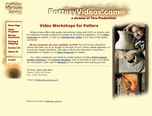 Tablet Screenshot of potteryvideos.com